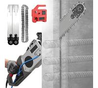 FahQuintuple Tronçonneuse Électrique avec Pompe À Eau Et 2 Chaînes/2 Guides-chaînes Scie À Béton Électrique 5800 W/6500 W, Profondeur De Coupe 35 Cm/48 Cm avec Système Anti-poussière Alimenté