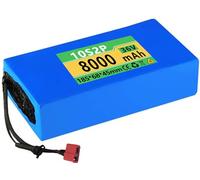 Fahrrad Li-Ionen-Akkupack 36V 8AH,Ebike Batterie 36V Wasserdichte PVC-Batterie, Wiederaufladbare Batterie Eingebauter BMS Für 200W 500W 750W 800W Motor Mit Ladegerät 36V8AH,T