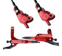 Fahrrad-Scheibenbremsen-Set - Vierkolben-High-End-Ölbremshydraulikpaar | Genial gefertigt Tragbares , beidseitiges Bremsöl-Scheibenbremsen-Set, verstellbar für Elektrofahrzeuge, E-Bikes, Fatbikes