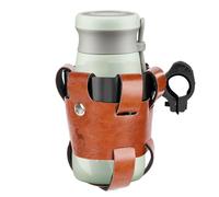 Fahrrad Trinkflaschenhalter - Halterung mit Lederbezug, Flaschenkäfig | stabiler Fahrradflaschenhalter für Wasser Kaffee, geeignet für Rennrad Mountainbike E-Bike Scooter Pendeln Outdoor Reisen Männer