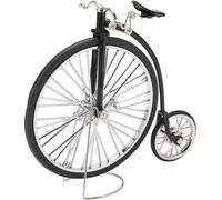 Fahrradmodell schwarze große kleine Räder Retro -Design -Legierungsmaterial Spielzeugbike -Origination für Tische Bücherregale