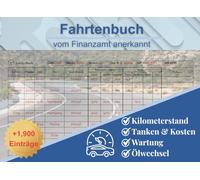 Fahrtenbuch: Finanzamt anerkannt für PKW und LKW | Für Deutschland und Österreich | über 1900 Einträge | Tachenbuch, Quer, 100 Seiten,