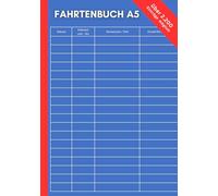 Fahrtenbuch PKW A5 | über 100 Seiten | 2.200 Einträge möglich | vom Finanzamt anerkannt: Dokumentation von Fahrten für Deutschland und Österreich auch für LKW