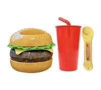 Fai Finta Di Giocare - Abs Fai Finta Di Giocare Con Il Cibo , Hamburger Playset Fast Food Set | Hamburger per Ruolo Alimentare | per Bambini Piccoli Asilo Viaggio Compleanno Vacanza