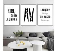 Fai Il Mio Bucato Decorazione Del Bagno Citazione Arte Poster E Stampe Lavanderia Immagine Murale Molletta Da Bucato Tela Pittura Arredamento Per La Casa 30X40Cmx3Pcs Sans Cadre