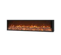 Faible Bruit Cheminée électrique Murale et encastrée avec télécommande, cheminée décorative Ultra-Fine à Flamme réaliste 3D pour Les Chambres(Grand)