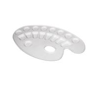 Faibo Palette Ovale Peinture avec Compartiments, Plastique, Blanc, único