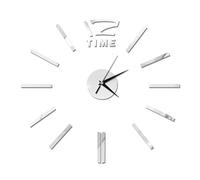 FaiDaTe Horloge murale silencieuse design 3D sans cadre | Mini horloge miroir de 60 cm de diamètre | salon, chambre, bureau, cuisine, bar, autocollant imperméable