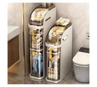 Failjierue Armoire de rangement autoportante avec tiroir et porte-papier toilette, étagère de rangement pour serviettes, articles de toilette, buanderie, entrée, garde-manger de cuisine (3 niveaux)