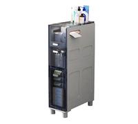 Failjierue Armoire de rangement étroite pour salle de bain avec tiroirs et roulettes - Chariot vertical autonome pour salle de bain, chambre à coucher, bureau à domicile (style 1, 3 niveaux)