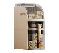 Failjierue Armoire de rangement fine pour salle de bain - Organisateur autonome étroit avec tiroirs transparents et roulettes pour serviettes, articles de toilette (60 cm)