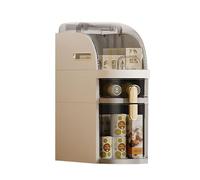 Failjierue Armoire de rangement fine pour salle de bain - Organisateur autonome étroit avec tiroirs transparents et roulettes pour serviettes, articles de toilette (44 cm)