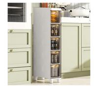 Failjierue Armoire de rangement mince à espace étroit - Chariot vertical à roulettes pour petits espaces dans la cuisine, le salon et la chambre à coucher (5 niveaux)