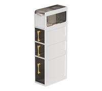 Failjierue Chariot mobile mince avec tiroirs et roues transparents - Tour de rangement autonome étroite pour salle de bain - Organisateur étroit pour côté toilettes, placard, cuisine (4 niveaux)