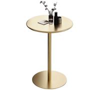 Failjierue Comptoir de bar rond doré, design polyvalent pour canapé, table de chevet, côté café pour chambre, café et restaurant, assemblage facile (40 x 56 cm)