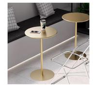 Failjierue Lot De 2 Tables De Bar Rondes en Métal Doré pour Cuisine, Salle À Manger Et Salon(48x72cm)