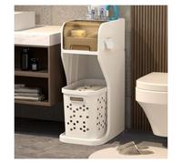 Failjierue Meuble de Rangement de Salle de Bain avec Panier à Main indépendant, Organiseur d'angle pour Petits espaces, Meuble de Salle de Bain autoportant étroit à tiroirs(2-Tiers)