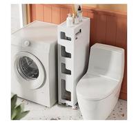 Failjierue Meuble de rangement étroit de 20,3 cm pour salle de bain - Unité de rangement fine avec tiroirs, poignées et roues transparents, chariot à roulettes peu encombrant pour petite cuisine