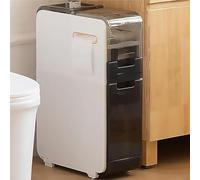 Failjierue Meuble de rangement mince pour salle de bain avec tiroirs et roulettes transparents - Chariot à roulettes autonome autonome pour les petits espaces, les espaces et les coins étroits - 17,5