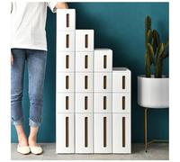 Failjierue Meuble de rangement vertical étroit pour petites salles de bains - Tiroirs en plastique avec roulettes, organiseur de papier toilette et mouchoirs de grande capacité, tour de salle de bain