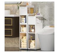 Failjierue Petit meuble de rangement de salle de bain pour petits espaces, chariot de rangement fin, tour de rangement pour l'organisation de la maison, armoire de rangement fine pour papier toilette