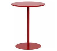 Failjierue Petite table d'appoint en métal - Table d'appoint polyvalente pour bout de canapé, cocktail, bistrot, café en plein air, cuisine, petit déjeuner, salle à manger et goûter (60 x 72 cm)
