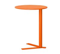 Failjierue Petite table d'appoint ronde en fer forgé pour canapé, chambre à coucher, table de chevet/table de nuit pour salon, jardin et pique-nique, orange