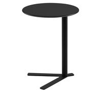 Failjierue Petite table d'appoint ronde en métal en forme de C pour salon, chambre, entrée, bureau, balcon (40 x 60 cm)