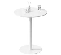 Failjierue Petite table de salle à manger ronde en fer - Multi-usage : tables d'appoint de canapé, tables basses, table de dessert pour extérieur/intérieur (40 x 62 cm)