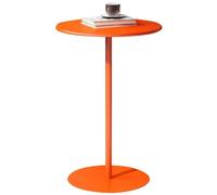 Failjierue Table à Manger en Fer forgé avec Base en métal, Petite Table d'appoint de Chevet Haute Basse pour Salon, Restaurant, bistrot(40x62cm)