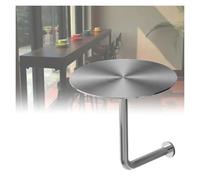 Failjierue Table basse classique en forme de L en métal pour jardin, terrasse, salle à manger, bistrot, bar à domicile, petite ronde (30 x 45 cm)