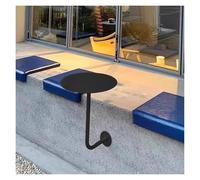 Failjierue Table Basse Ronde Murale avec Support en métal en L et Plateau de Table bistrot, Petite Tables de Cocktail et de Salle à Manger for café, décoration intérieure(40x45cm)