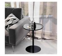 Failjierue Table d'appoint nordique en fer forgé, petite table d'appoint ronde pour salon, chambre, salle de bain, balcon (48 x 62 cm)