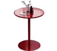 Failjierue Table d'appoint Ronde en métal, Petite Table d'appoint pour canapé, bistrot, Snack, café, Bar, Cuisine, Petit-déjeuner, Salle à Manger, Table de Chevet Haute, Rouge(48x72cm)
