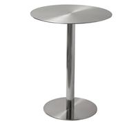 Failjierue Table de bar à cocktail en acier inoxydable avec base stable pour la maison, l'intérieur et l'extérieur, assemblage facile (50 x 75 cm)