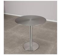 Failjierue Table de bar d'extérieur en acier inoxydable pour événements, jardin, clubs ou restaurants (argent, 50 x 74 cm)