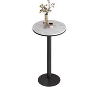 Failjierue Table de bar d'extérieur multi-hauteur 75/95/105 cm avec plateau en marbre pour pub, salle à manger, cuisine, cocktail, bistrot et café (55 x 75 cm)