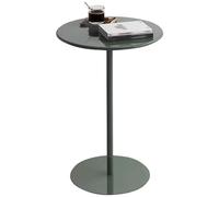 Failjierue Table de bar haute ronde verte avec dessus et base en métal, hauteur de comptoir, table de pub, table de cocktail haute pour la maison et la cuisine (40 x 62 cm)