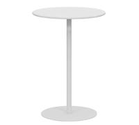 Failjierue Table de bar ronde en métal avec dessus et base en fer, table basse compacte pour terrasse, balcon, petits espaces (48 x 72 cm)