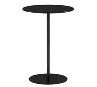 Failjierue Table de cocktail ronde avec base en métal pour cuisine, maison et bureau, noir (40 x 72 cm)