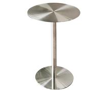 Failjierue Table ronde en verre et acier inoxydable - Table de bar de bistrot - Table de jardin pour usage commercial ou résidentiel (40 x 74 cm)
