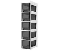Failjierue Tiroirs de Rangement empilables pour Salle de Bain, Armoire étroite de 18 cm avec tiroirs Transparents et roulettes, Organiseur Vertical Autonome pour Papier Toilette(Style 1,5-Tiers)