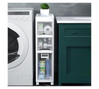 Failjierue Unité de rangement mobile étroite pour salle de bain de 15,2 cm avec 2/3/4 tiroirs et roulettes, organiseur compact autonome pour salon, chambre à coucher (3 niveaux)