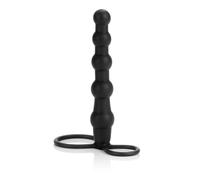 Faille anale avec bague phallique en silicone portable pour double pénétration