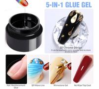 Faillite N Pretty-Colle À Ongles Gel Pour Biscuits,Super Arina,Sans Lingette,Colle À Ongles Gemme,3d Citrobeads Diamonds Sticker,N64.10 G.5ml 5in1 Glue