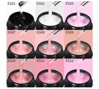 Faillite N PRETTY-Gel dur blanc laiteux, MSI, extension d'ongles, vernis à ongles, acrylique transparent, document à ongles, gel de construction UV Soak Off, 30ml 30ML-EG07