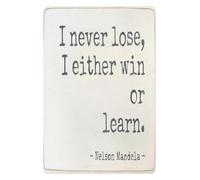 Failure Attitude Metal Tin Sign Learning from Loss Motivational Plaque for Student Teacher Coach Office Wall Hanging 8 X 12 inch