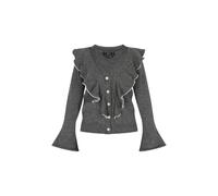 faina Cardigan gris foncé / blanc, Taille XS-S