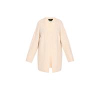 faina Manteau en tricot beige clair / blanc, Taille XL-XXL
