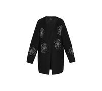 faina Manteau en tricot noir / blanc, Taille XL-XXL